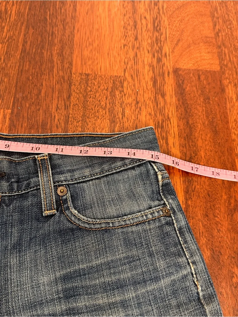 Vintage Y2K Levi’s low-rise cut-off denim shorts. Customized.